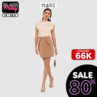 Váy mini nhấn xếp nút trước - MARC FASHION