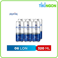 Lốc 6 Lon Nước Uống có Gaz Aquafina Soda (320ml/lon)