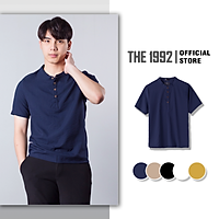 Áo đũi nam THE 1992 Áo linen cộc tay cổ tàu