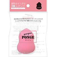 Bông Mút Trang Điểm Tán Kem Nền, Bọt Biển Ponge Color Rose, Nhập Khẩu Nhật Bản