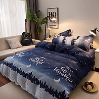 Bộ chăn ga gối cotton LIDACO PL1 - Bầu Trời Đêm (SP000866) - TẶNG VỎ GỐI ÔM