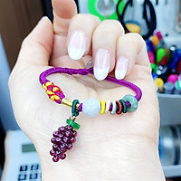 Vòng tay may mắn thắt dây chùm nho Garnet HBL-2317 | Trang sức PJS