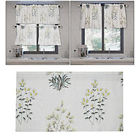 Floral Botanical Lined Window Curtain Valance Rod Pocket Header