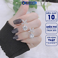 Bông tai bạc nữ Butterfly đính đá chất liệu bạc 925 thời trang phụ kiện trang sức nữ Viễn Chí Bảo B400466