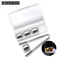Uareliffe Circle Joy Ice Cube Reusable Stainless Steel Household Cooling Stone Washable Long-term Use Ice Maker For Whiskey Wine Corks Fruit Juice