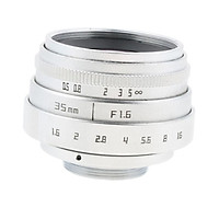 35mm F1.6 APS-C C Mount CCTV Lens for  FX NEX Micro 4/3 EF-M Camera