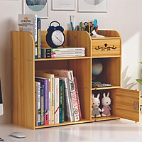 Kệ sách để bàn đa năng, kệ tài liệu có ổ khóa - KS03