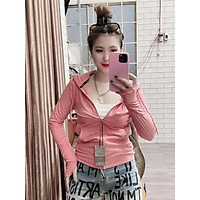 Áo Khoác Thun Gân Sọc To HOT 6 Túi. Áo Khoác Nữ H180GT