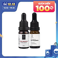 Bộ Sản Phẩm Sạch Sâu Trắng Sáng Căng Bóng Toàn Diện gồm Tinh chất (Serum) AHA 10ml và Tinh chất (Serum) B3 10% 10ml Zakka Naturals