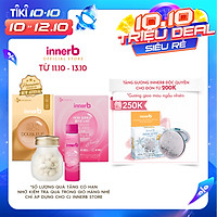 Combo hộp nước uống Collagen InnerB Glowshot (50mlx6) & INNERB AQUA RICH DOUBLEUP (giúp giữ ẩm da sáng mịn từ Axit Hyaluronic) lọ 56 viên