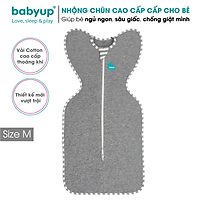Nhộng chũn cho bé cao cấp Babyup. Giúp bé ngủ ngon, sâu giấc, chống giật mình - Nhộng ngủ Vải cotton co giãn 4 chiều, mềm mại thoáng mát - Có khóa kéo 2 chiều