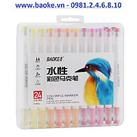 Bút lông hai đâu 24 màu Marker Baoke - D289 - 24