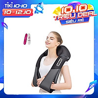 Đai Massage Thư Giãn Đa Năng Cho Cổ Vai Gáy, Có Chức Năng Nhiệt Giúp Tăng Cường Lưu Thông Máu | Kèm Đầu Massage Có Chức Đấm Bóp & Xoa Bóp - Tặng kèm máy massage cầm tay mini - Hàng nhập khẩu - Giao màu ngẫu nhiên