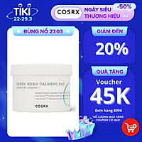 Bông Tẩy Tế Bào Chết Hoá Học Dưỡng Ẩm Và Dịu Da (0.25 % PHA + Trà Xanh) COSRX One Step Green Hero Calming Pad 70 Miếng