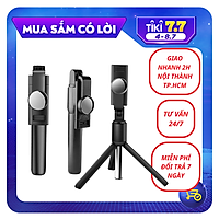 Gậy chụp ảnh 3 chân có bluetooth K10 chụp ảnh, selfie, tự sướng bằng remote và kẹp xoay 360 độ - Hàng Chính Hãng
