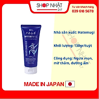 Sữa rửa mặt Ý Dĩ Hatomugi 130g Nội địa Nhật Bản ngừa mụn dưỡng ẩm và làm sáng da