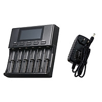 LiitoKala Lii-S6 DC 12V 3A 6Slots Intelligent Batterys Chargers Kit 12V 3A Adapter For 3.7V Li-Ion 3.8V IMR 1.2V