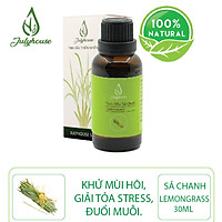 Combo Tinh dầu thơm phòng Sả Chanh JULYHOUSE 30ml + Tặng kèm Vỏ khuếch tán