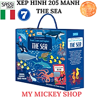 Bộ xếp hình 200 mảnh chính hãng Sassi Chủ Đề Đại Dương