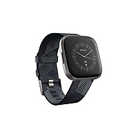 Fitbit Versa 2 Special Edition Health & Fitness Smartwatch with Heart Rate, Music, Alexa Built-in, Sleep & Swim Tracking, Navy & Pink Woven/Copper Rose, One Size (S & L Bands Included), 2.3
