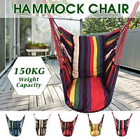 Ghế võng canvas dạng xoay treo xích đu gắn hiên nhà cho sân vườn