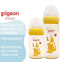 Bình Sữa PPSU Plus Pigeon Hình Thú Kangaroo 160ml/240ml