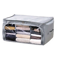 Clothes Quilts Storage Folding Organizer Bags Bamboo Foldable Storage Box