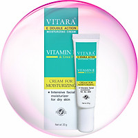 Kem dưỡng ẩm, se khít lỗ chân lông, ngừa lão hóa VITARA E DOUBLE ACTION MOISTURIZING CREAM Thái Lan 20g (Màu trắng xanh)