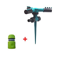 Đầu tưới 3 cánh xoay 360° T3C-CC, Vòi tưới phun mưa 360 độ Có chân cắm