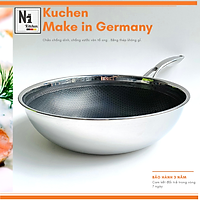 Chảo Chống Dính, Sâu Lòng, Vân Tổ Ong, Bằng Thép 7 Lớp - 30cm - KUCHEN ĐỨC - KU P30681 - Hàng Chính Hãng