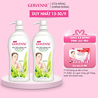 Gervenne Combo 2 Sữa tắm Trắng da Hương nước hoa Green Lily (450gr/chai)