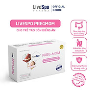 Men vi sinh LiveSpo Pregmom 60 tỷ bào tử lợi khuẩn hỗ trợ giảm táo bón rối loạn tiêu hóa cho trẻ - Hộp 20 ống x 5ml
