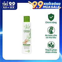 Sữa Tắm Gội Hằng Ngày Cho Bé Dịu Nhẹ Không Cay Mắt hỗ trợ Trị Rôm Sẩy Oriss Baby (chai 150ml)