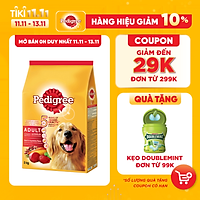 Thức ăn chó Pedigree vị thịt bò & rau củ túi 3kg