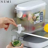 Bình Đựng Nước Để Tủ Lạnh Có Vòi Trong Suốt Tiện Dụng NEMI