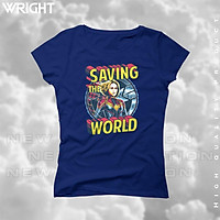Captain Marvel Saves the World Unisex T-Shirt Short Sleeve T-Shirt