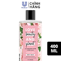 Sữa Tắm Love Beauty And Planet Làm Sáng Da Majestic Glow Với 100% Tinh Dầu Hoa Hồng Bulgaria 400ml