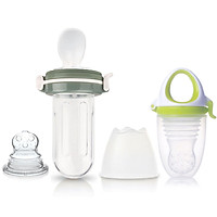 Combo Ăn Dặm Chủ Động Kidsme Cho Trẻ Từ 4 Tháng Tuổi Với Túi Nhai Chống Hóc Plus (9M+) Và Bình Bóp Plus Ăn Dặm Cháo Bột (4M+) Kidsme Từ Anh Quốc