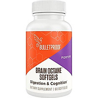 Bulletproof Brain Octane 100% Pure C8 MCT Oil Softgels, Quick Easy Way to Support for Cognitive Function and Gut Health, Keto and Paleo Friendly (60 Softgels)
