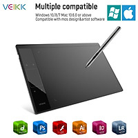 VEIKK A30 Vẽ đồ họa Máy tính bảng Kỹ thuật số Máy tính bảng Viết Hoạt hình 8192 Cấp độ Với Bút không dùng pin 4 phím và Cảm ứng bằng cử chỉ