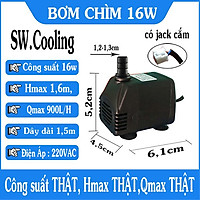 Máy bơm nước chìm mini 16W Điện 220V, Bơm quạt hơi nước, Bể cá thủy sinh, Hòn non bộ