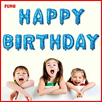 Bong Bóng Chữ Trang Trí Sinh Nhật Happy Birthday- Hàng Chính Hãng