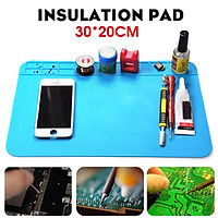 Heat Insulation Silicone Pad Desk Mat Soldering Iron Repair For Maintenance Work 30cmx20cm