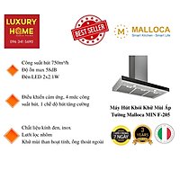 Máy Hút Khói Khử Mùi Áp Tường Malloca MIN F-205 - Hàng Chính Hãng