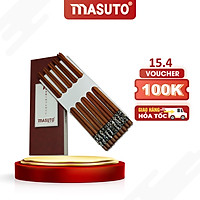 Đũa Ăn Gỗ Cẩm Lai Tự Nhiên Khảm Trai Đầu Tròn Cao Cấp