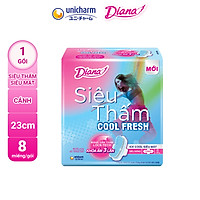 Băng Vệ Sinh Diana Siêu Thấm Cool Fresh Siêu Mỏng Cánh 8 Miếng/Gói