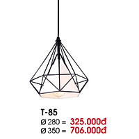 Đèn thả kim cương vải trắng tặng bóng LED 7W tiết kiệm điện
