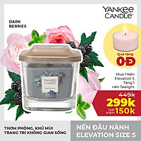 Nến ly vuông Elevation Yankee Candle size S - Dark Berries (96g)