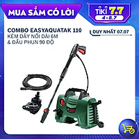 Combo Máy Phun Xịt Rửa Áp Lực Cao Bosch Easyaquatak 110 + Dây Nối Dài 6m Và Đầu Phun 90 Độ
