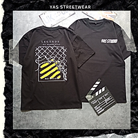 Áo thun tay lỡ form rộng YAS STREETWEAR phông unisex nam nữ, áo thun cotton100% phong cách streetstyle HÌNH IN KO TRÓC